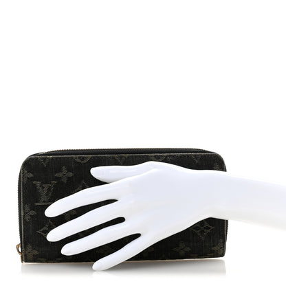 Louis Vuitton Denim Zippy Wallet Black 2 of 10