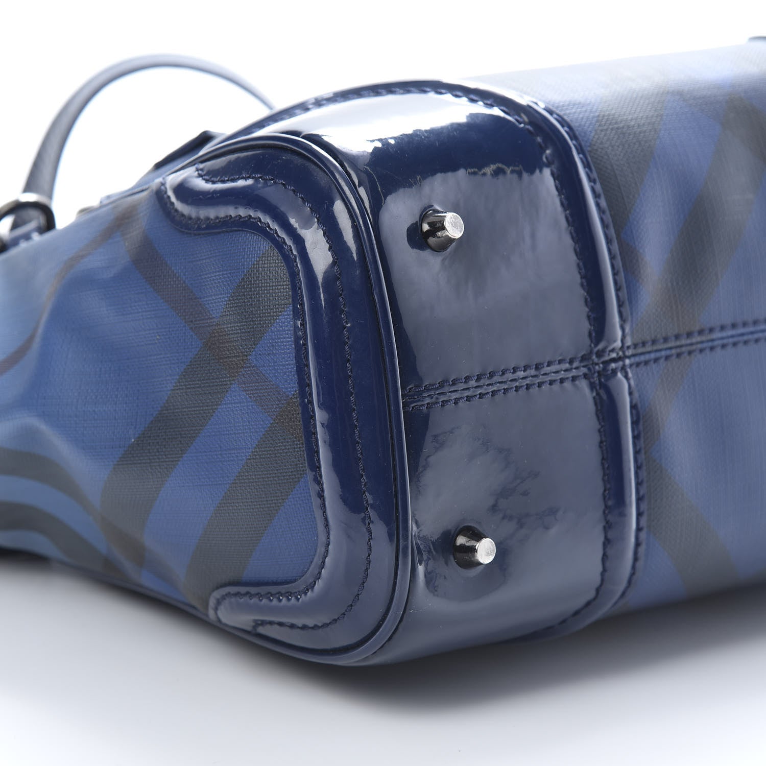 Burberry Patent Nova Pop Degrade Top Handle Bag Jet Blue 10 of 12
