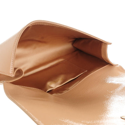 Saint Laurent Textured Patent Calfskin Monogram Large Belle De Jour Clutch Nude 5 of 9