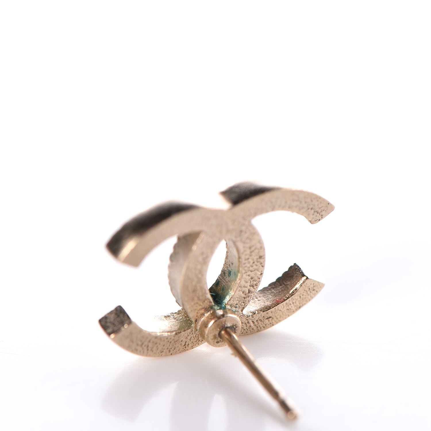 Chanel Crystal Timeless CC Earrings Gold 4 of 7