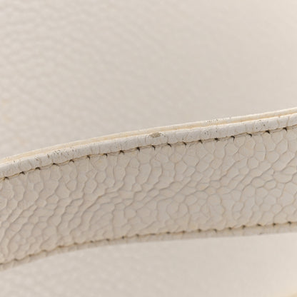 Chanel Caviar CC Shoulder Bag White 19 of 20