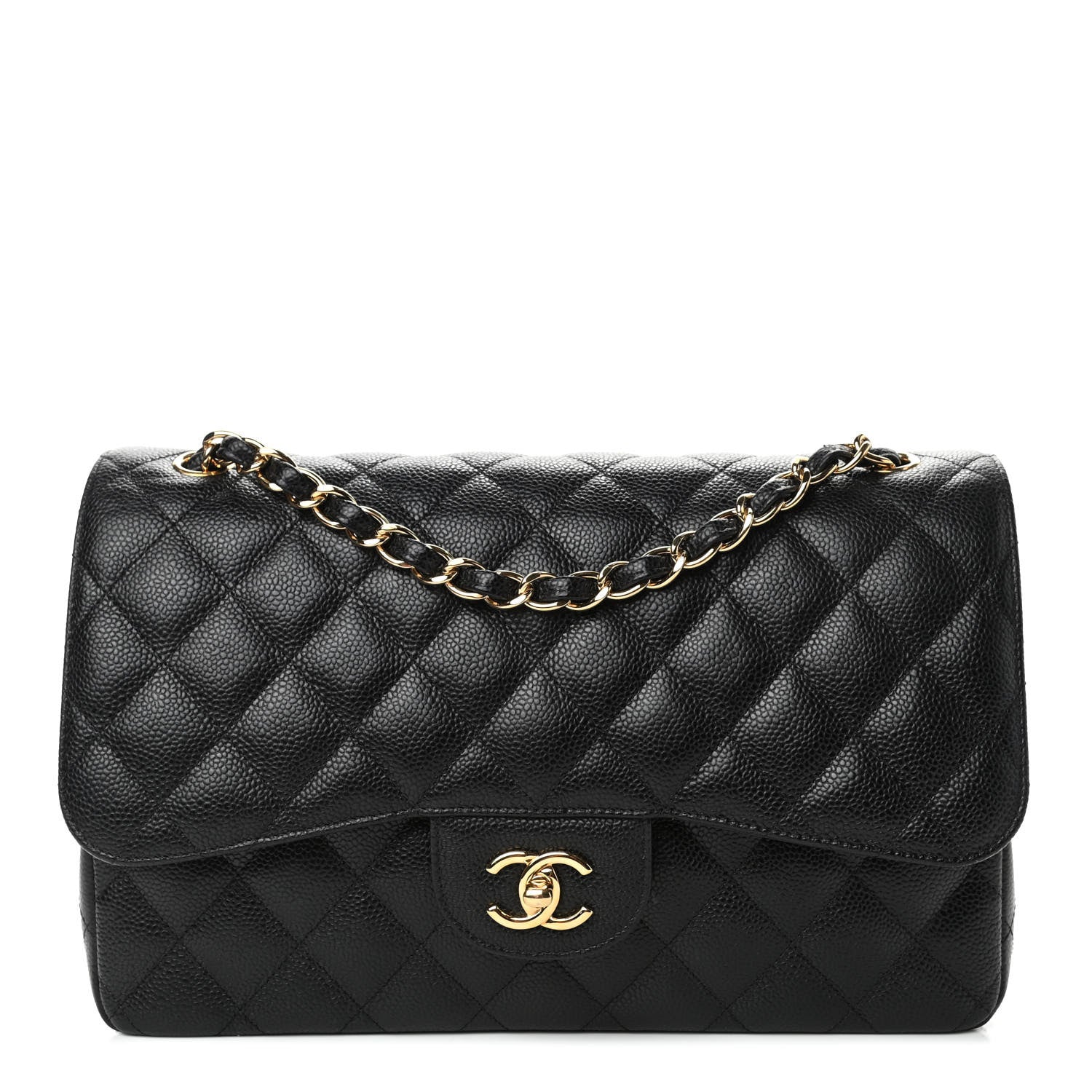 Chanel Caviar Quilted Jumbo Double Flap Black 1 of 4