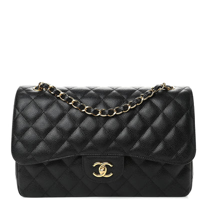 Chanel Caviar Quilted Jumbo Double Flap Black 1 of 4