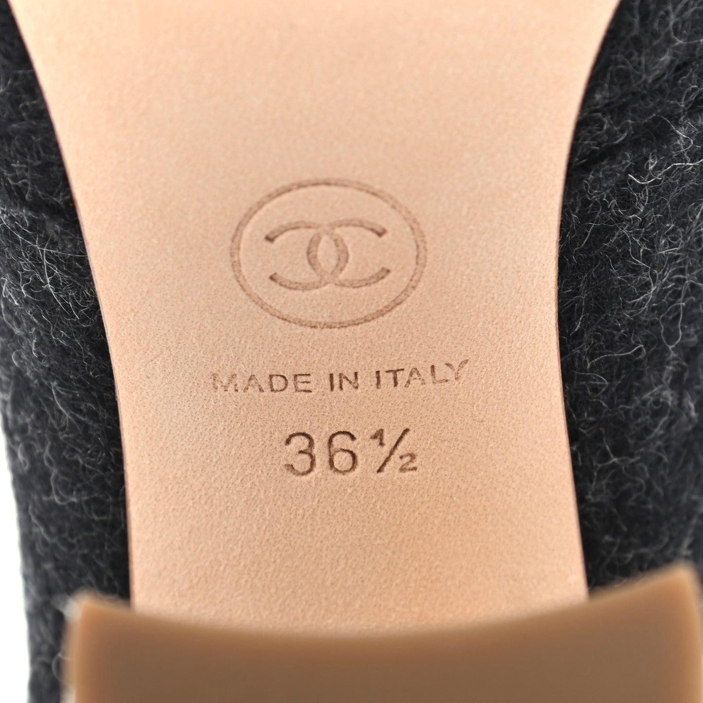 Chine Felt Short Boots 36.5 Black