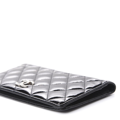 Chanel Patent Quilted Brilliant Yen Wallet Black 7 of 10