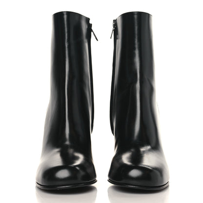 Valentino Garavani Heritage Calfskin VLogo 90mm Ankle Booties 38 Black 2 of 7