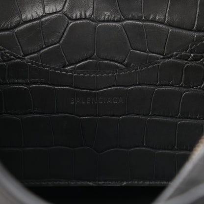 Balenciaga Extra Supple Calfskin Crocodile Embossed Neo Classic Gold Hardware S City Dark Grey 6 of 10
