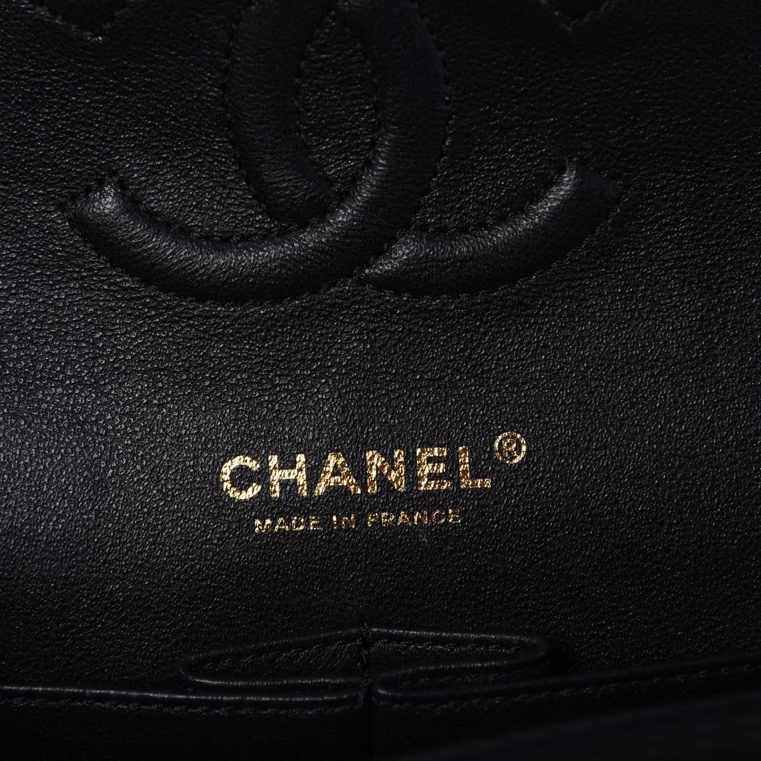 Chanel Lambskin Chevron Quilted Medium Double Flap Black 6 of 11