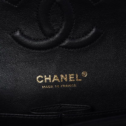 Chanel Lambskin Chevron Quilted Medium Double Flap Black 6 of 11