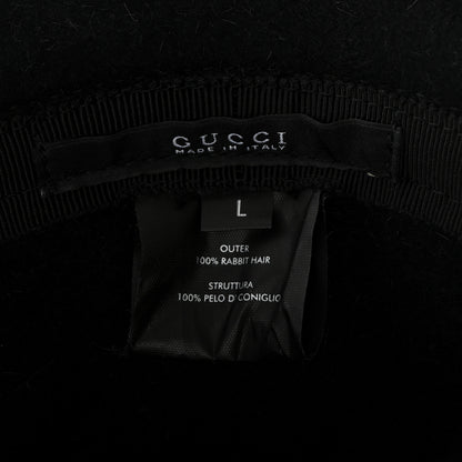 Gucci Rabbit Fur Felt Hat L Black 8 of 8