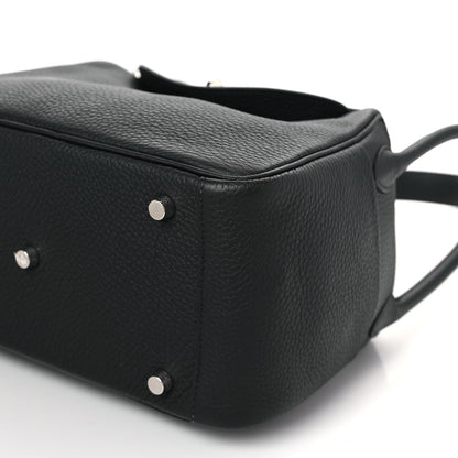 Hermes Taurillon Clemence Lindy 30 Black 9 of 10