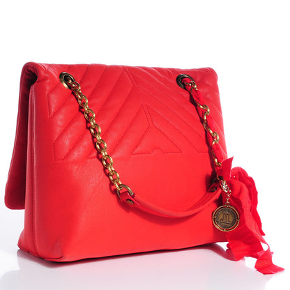 Lanvin Quilted Lambskin Happy Medium Shoulder Bag Coquelicot Orange 3 of 12