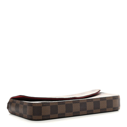 Louis Vuitton Damier Ebene Pochette Felicie Chain Wallet 4 of 12