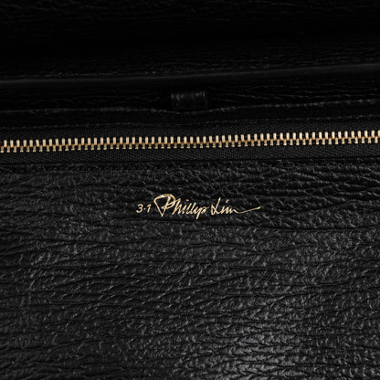 3.1 Phillip Lim 3.1 Textured Calfskin Medium Pashli Satchel Black 6 of 7