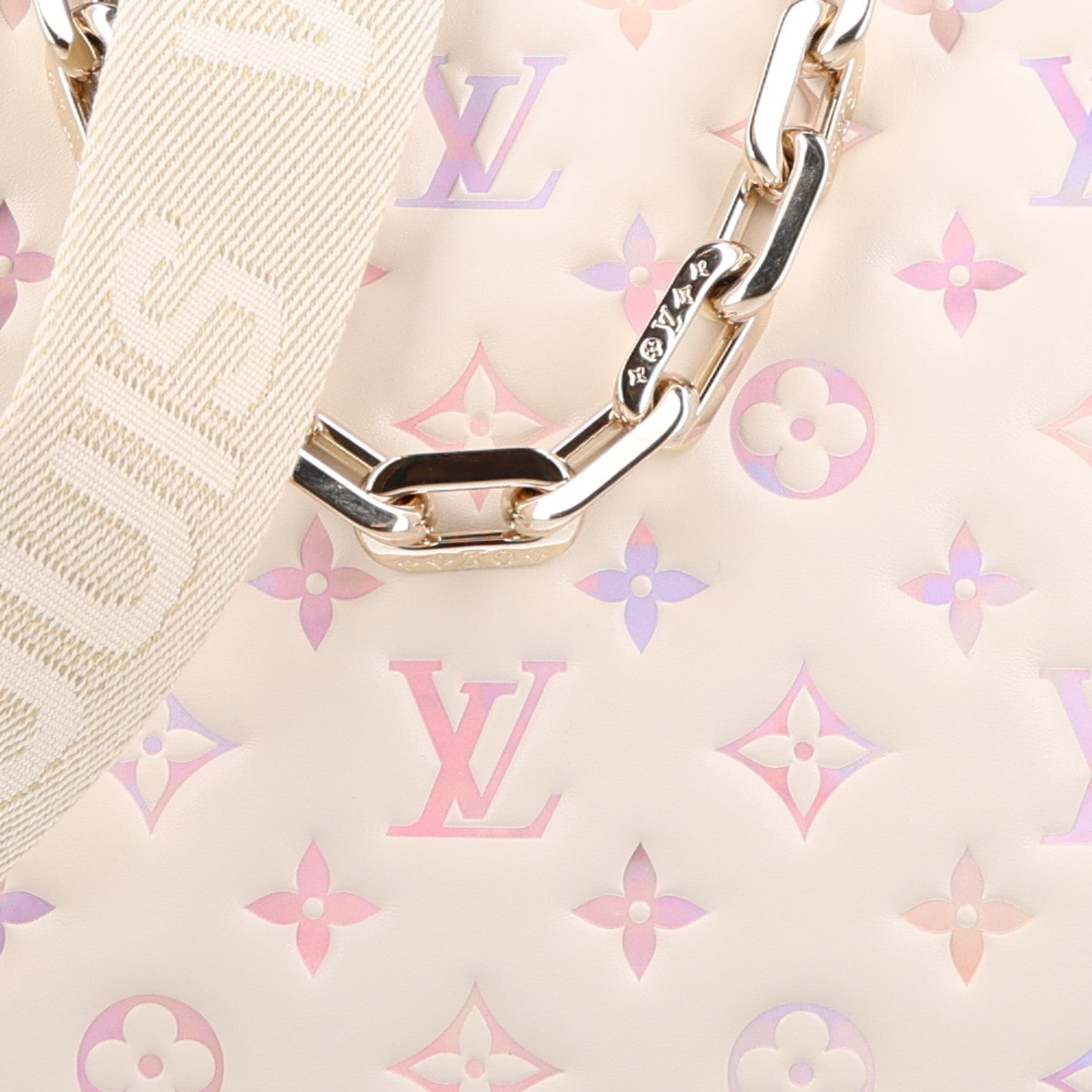 Louis Vuitton Lambskin Embossed Monogram Coussin PM Dream 7 of 9