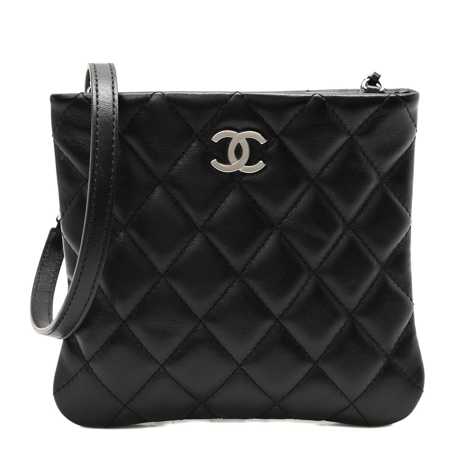 Chanel Lambskin Quilted Crossbody Bag Black 1 of 10