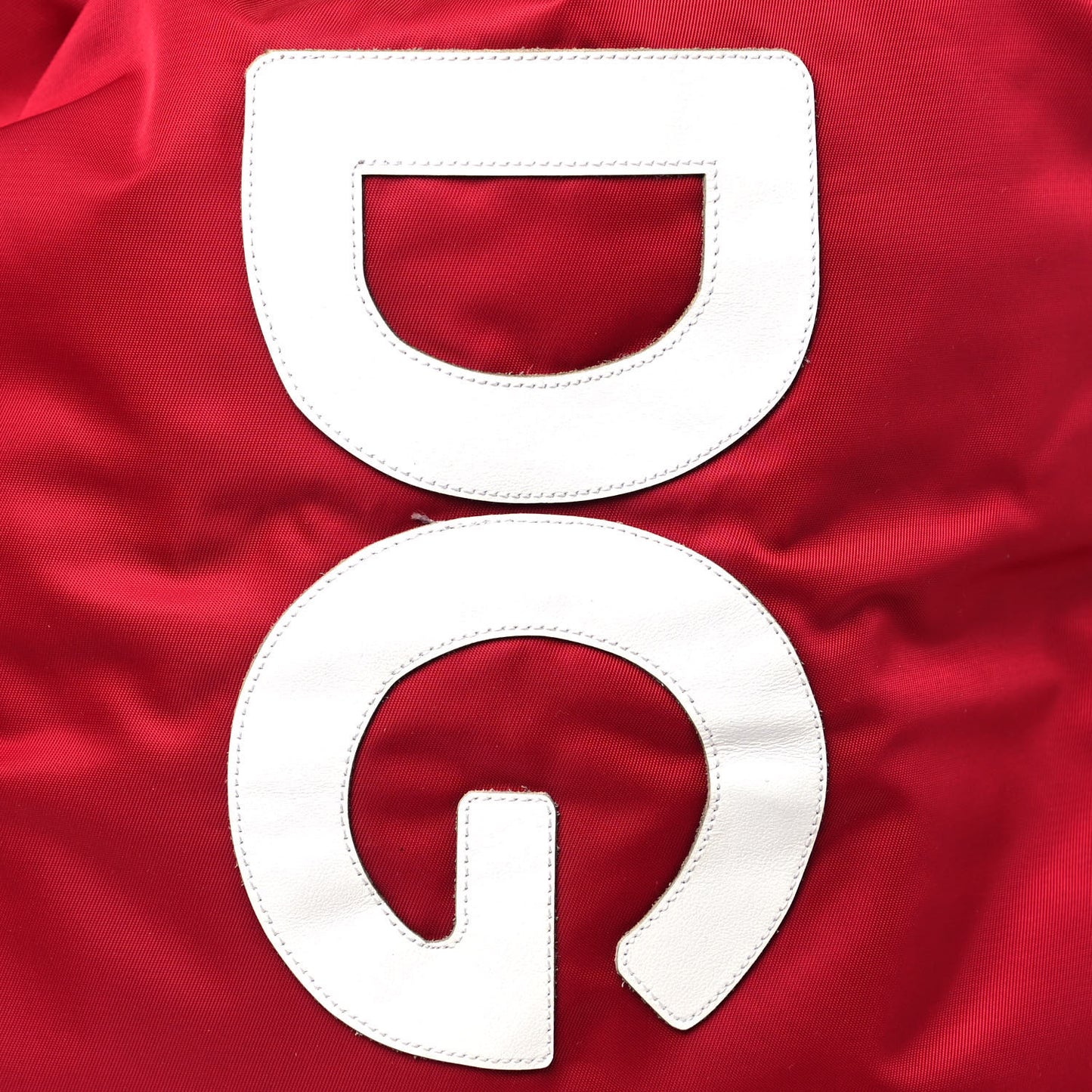 Nylon DG Drawstring Backpack Red White