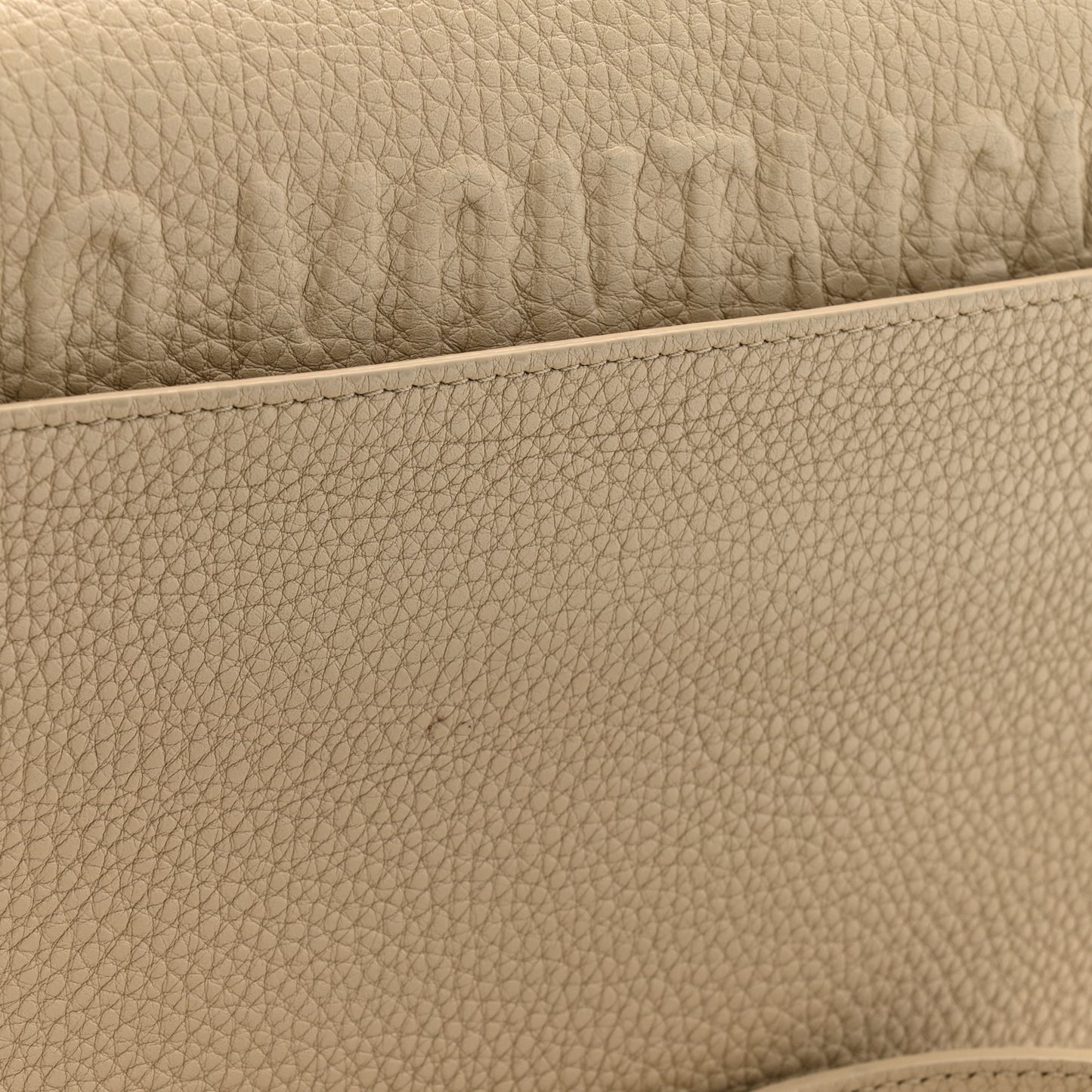 Grained Calfskin Medium Bobby Flap Beige