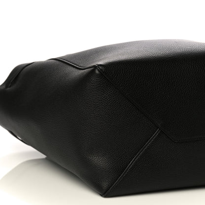 Celine Soft Grained Calfskin Small Belt Cabas Phantom Black 8 of 10