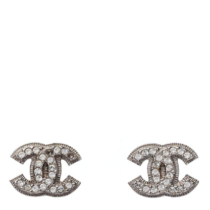 Chanel Crystal Mini CC Earrings Silver 1 of 4