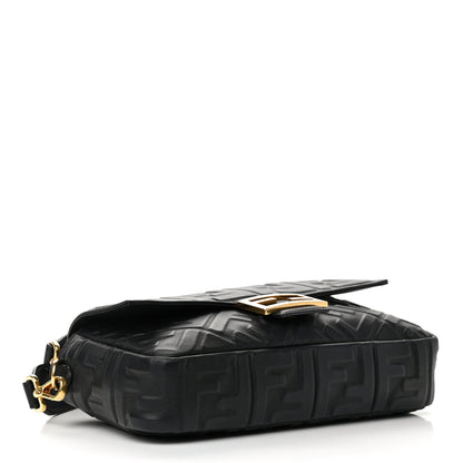 Fendi Nappa FF 1974 Embossed Baguette Black 3 of 9