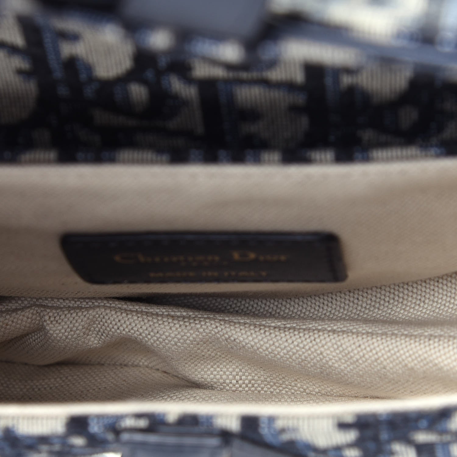 Christian Dior Oblique Mini Saddle Bag Blue 5 of 12