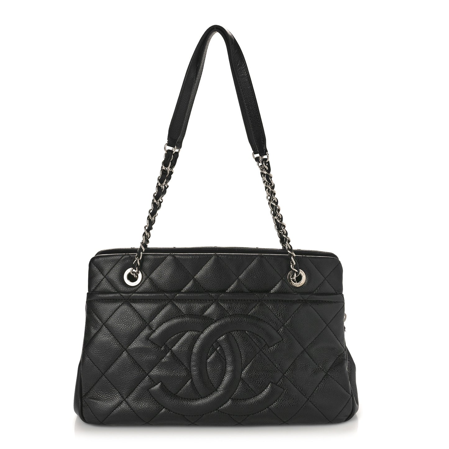 Caviar Quilted CC Timeless Soft Tote Black
