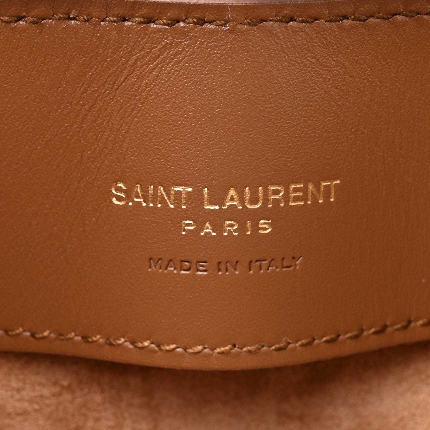 Saint Laurent Shiny Calfskin Le 37 Mini Bucket Bag Fox 1793945