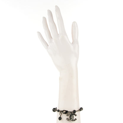 Chanel Beaded CC Bracelet Black 2 of 3
