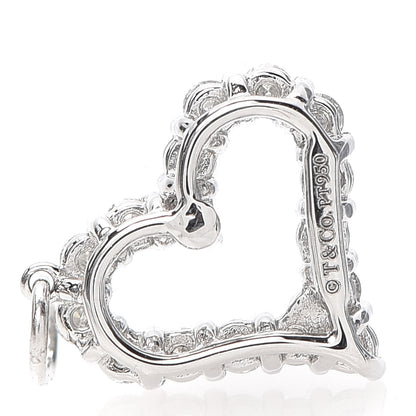 Tiffany Platinum Diamond Mini Heart Charm 3 of 4