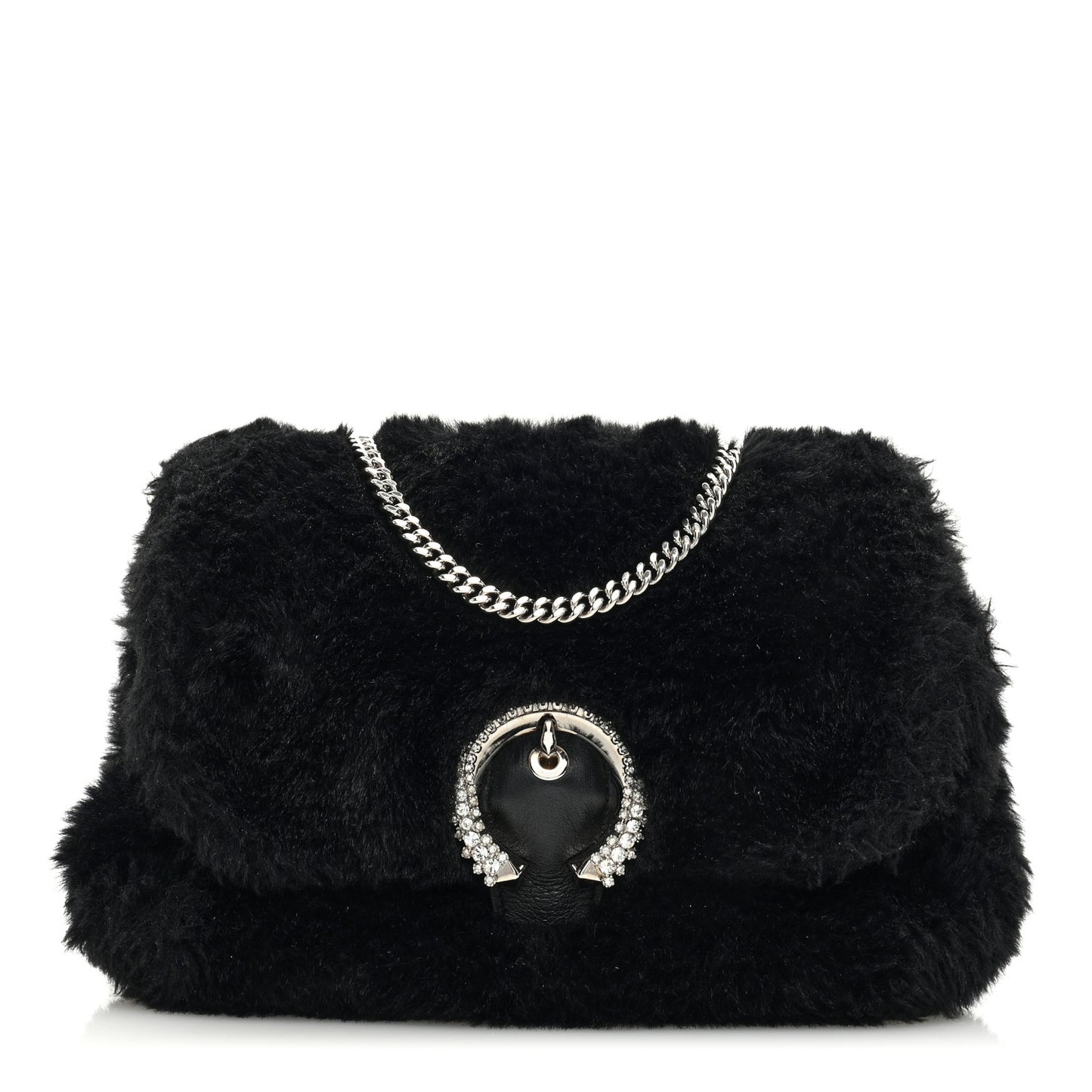 Faux Fur Madeline Mini Bag Black