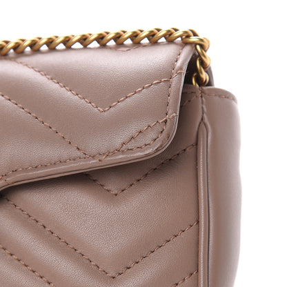 Gucci Calfskin Matelasse Super Mini GG Marmont Shoulder Bag Porcelain Rose 12 of 16
