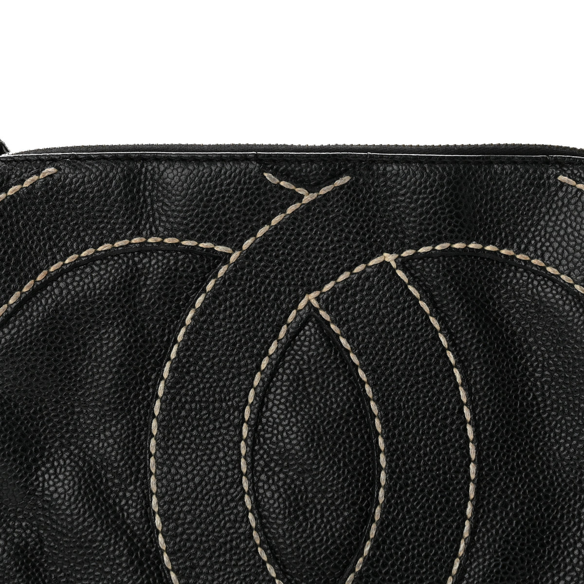 Caviar CC Stitched Small Hobo Black