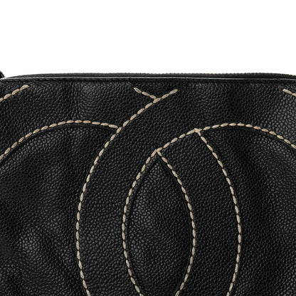 Chanel Caviar CC Stitched Small Hobo Black 8 of 13