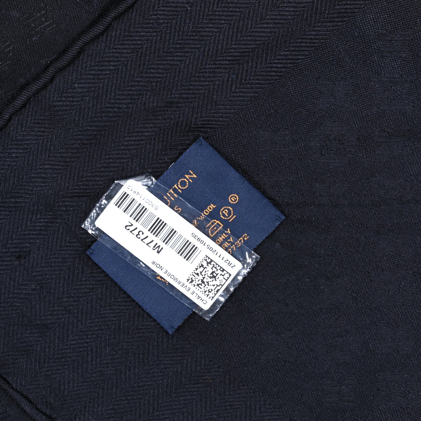 Silk Cashmere Monogram My Everything Shawl Black