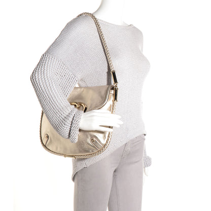 Gucci Leather Medium Britt Tassel Shoulder Bag Platinum 2 of 7