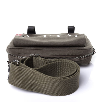 Valentino Garavani Canvas VLTN Print Rockstud Crossbody Olive 10 of 11