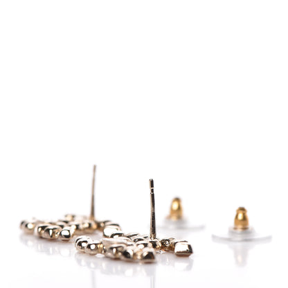 Chanel Crystal Baguette CC Earrings Gold 3 of 4