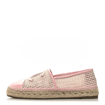 Chanel Mesh Lambskin CC Espadrilles 39 Light Pink Beige 1 of 8