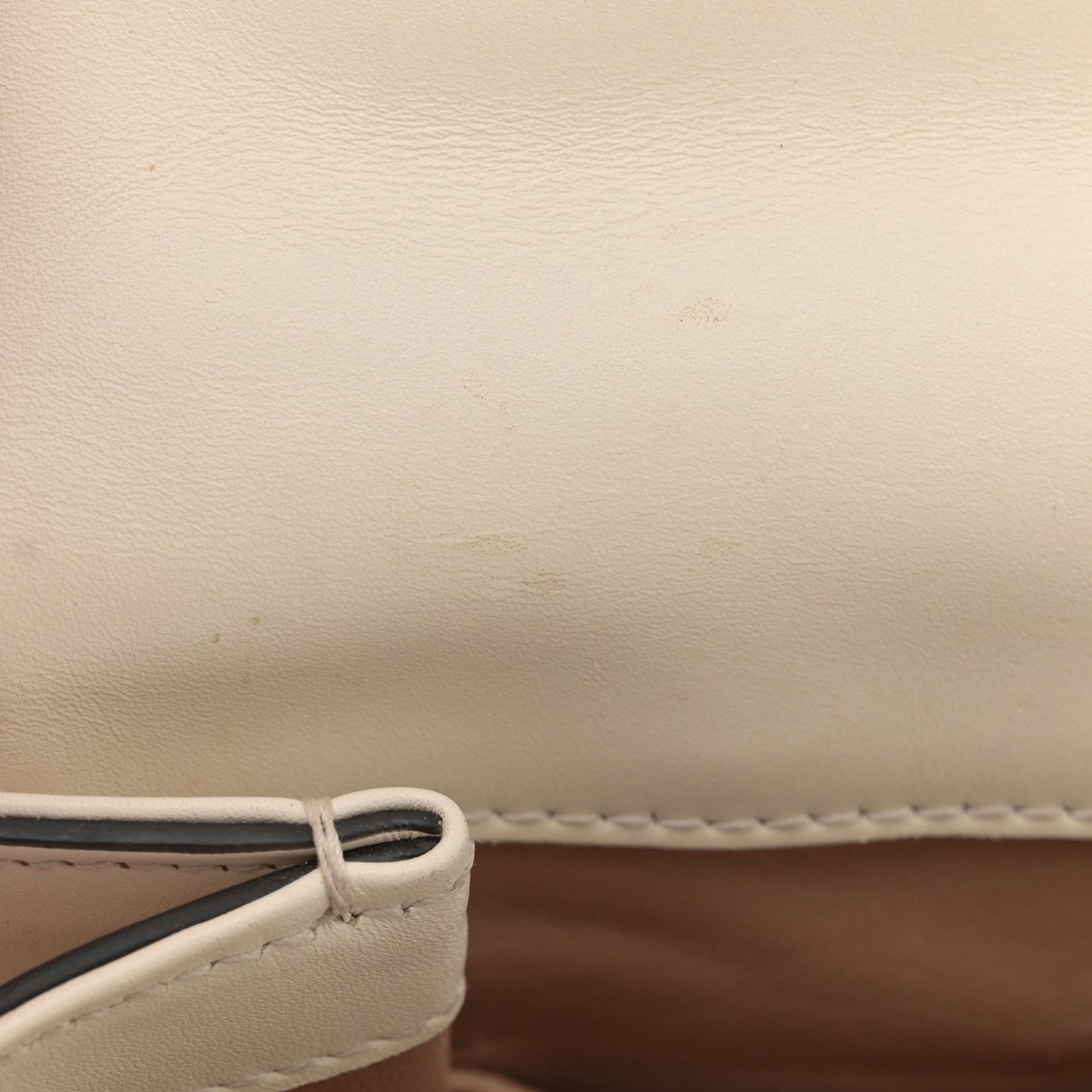 Nappa Pearl Studded Mini Queen Margaret Broadway Shoulder Bag Mystic White