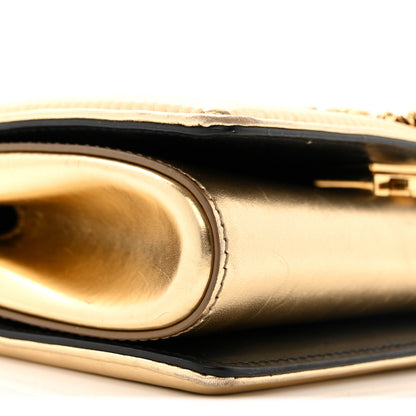 Dolce & Gabbana Metallic Nappa Quilted Mini Devotion Crossbody Bag Gold 8 of 16