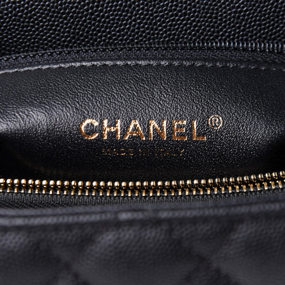 Chanel Caviar Lizard Quilted Medium Coco Handle Flap Black 6 of 14