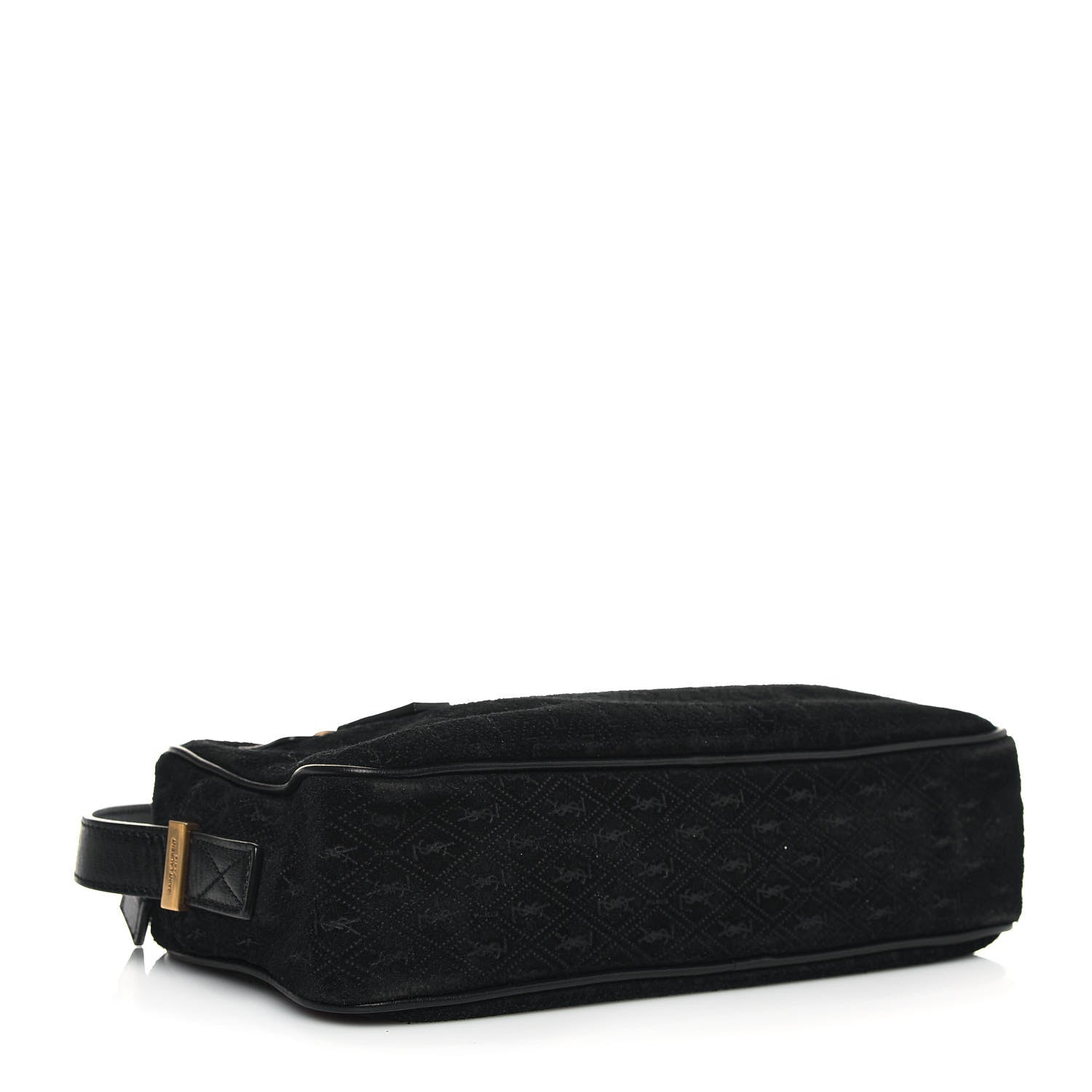Saint Laurent Suede Monogram All Over Camera Bag Black 3 of 11