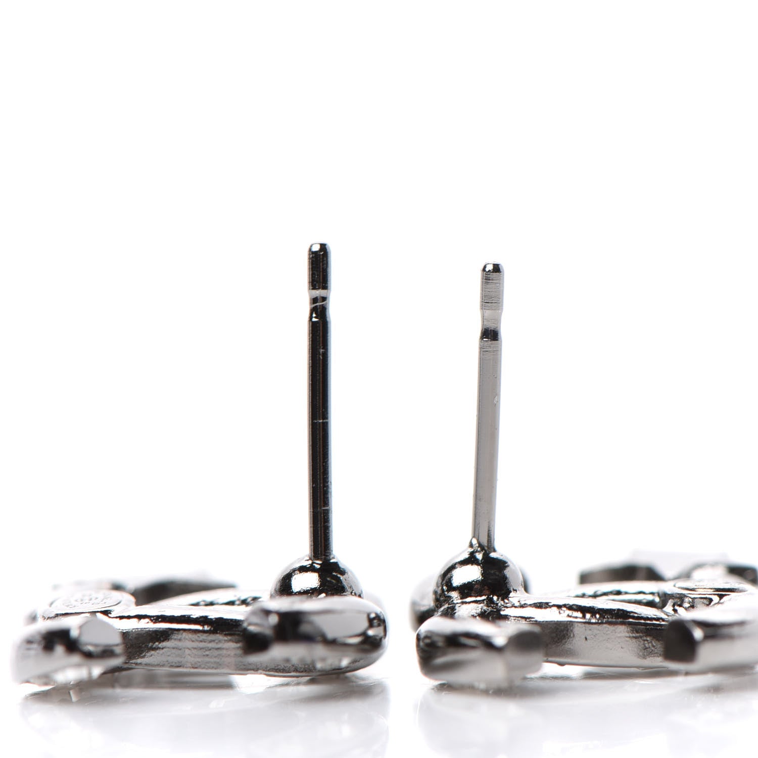 Chanel Crystal CC Starfall Earrings Silver 3 of 5