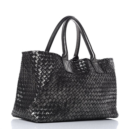 Bottega Veneta Metallic Nappa Intrecciato Medium Moon Cabat 4 of 9