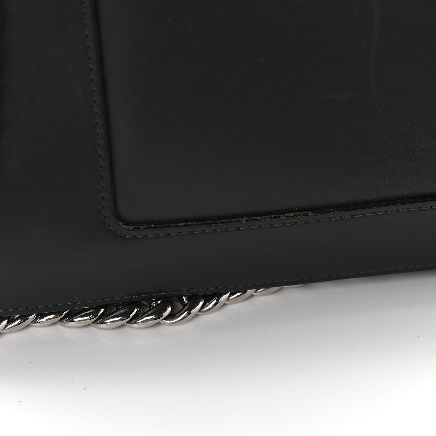 Suede Small Case Chain Flap Grey