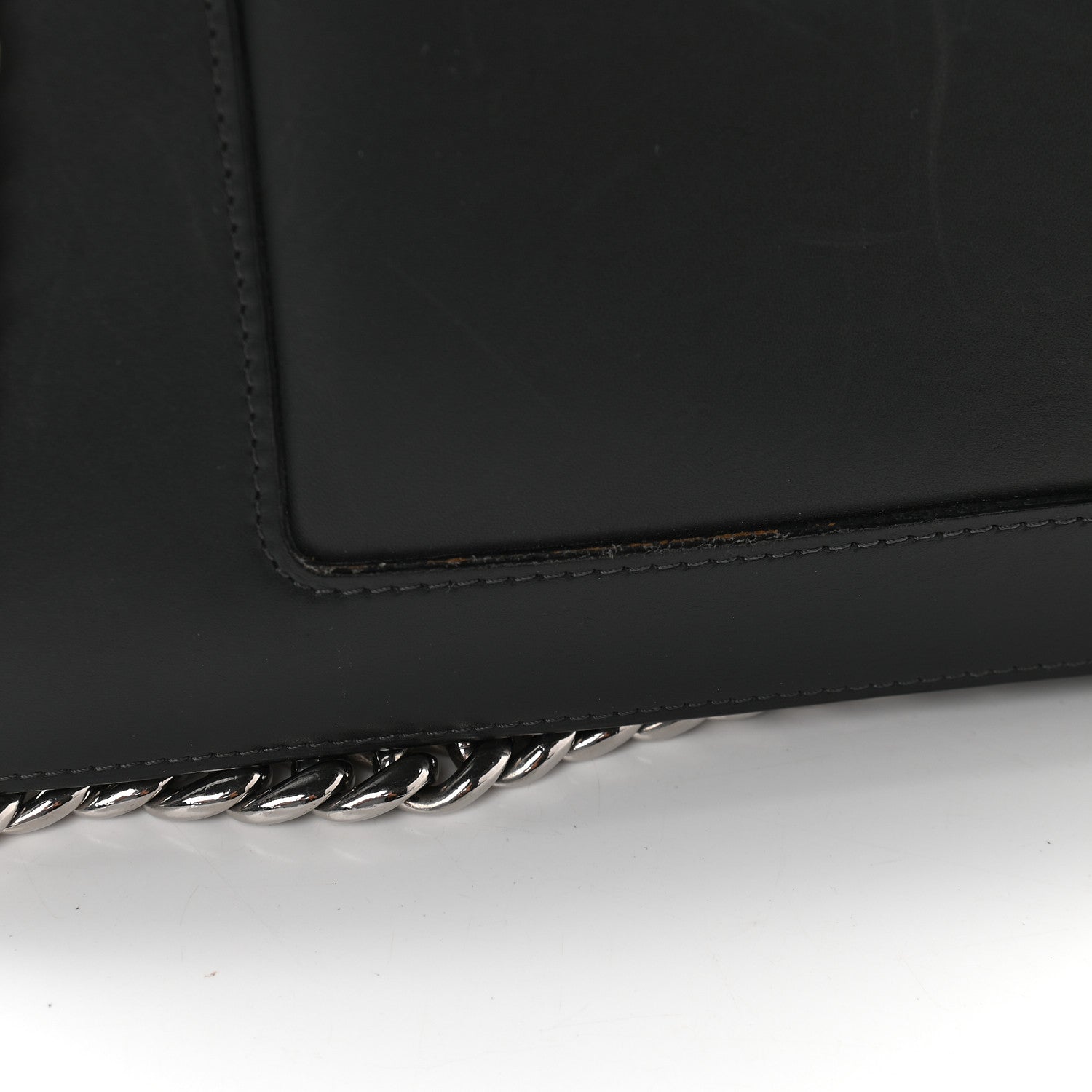 Celine Suede Small Case Chain Flap Grey 10 of 12