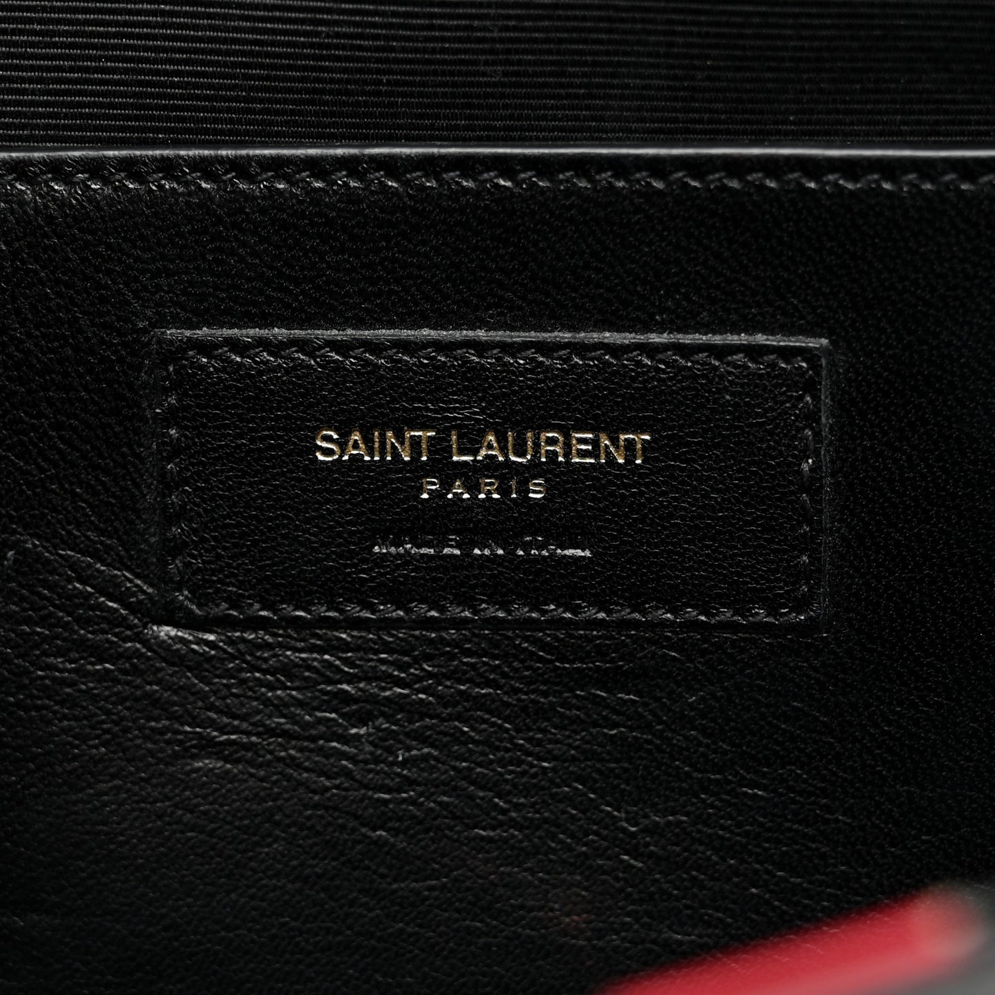 Grained Calfskin Cherry Classic Monogram Clutch