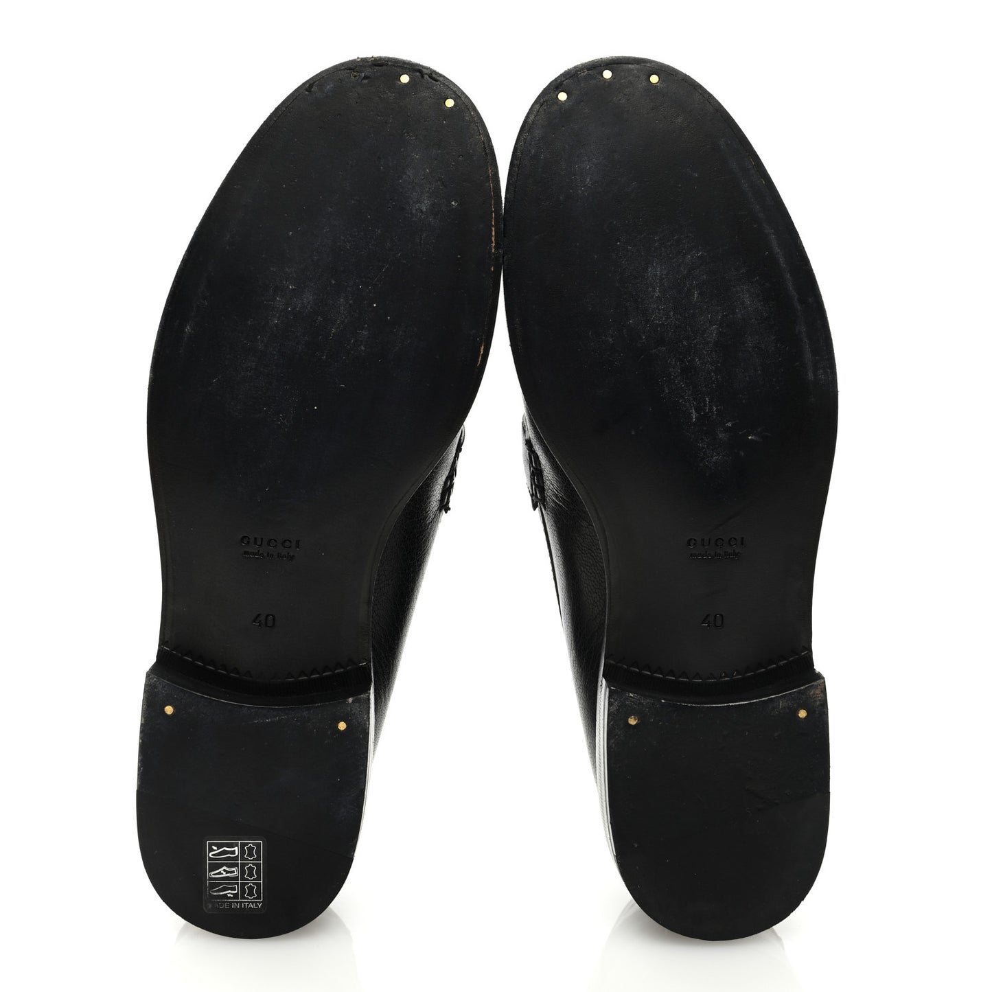 Goatskin Womens Logo 15mm Loafers 40 Black