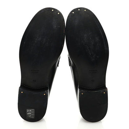 Gucci Goatskin Womens Logo 15mm Loafers 40 Black 5 of 8